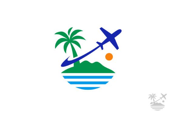 Creative Tropical Travel Agency Logo Graphics
