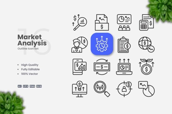 Market Analysis Outline Icons