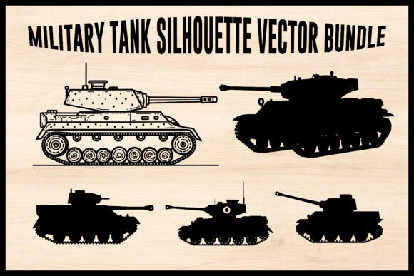 Military Tank Silhouette Vector Art: Graphics & Crafts