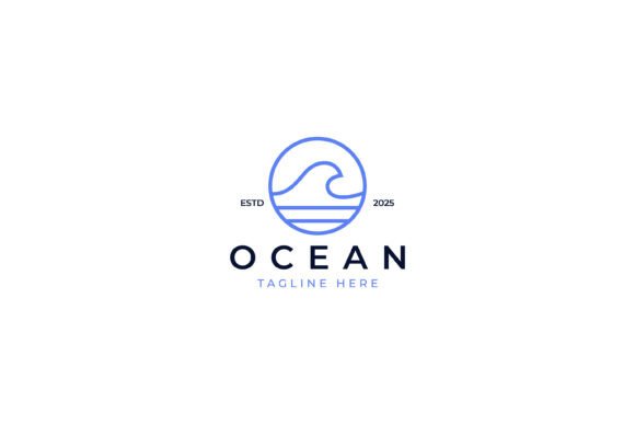 Ocean Wave Logo Surf Beach