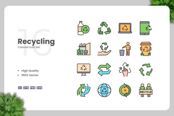 Recycling Colored Icons for Graphics and Icons