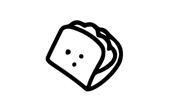 Sandwich Simple Line Art Icon Graphics