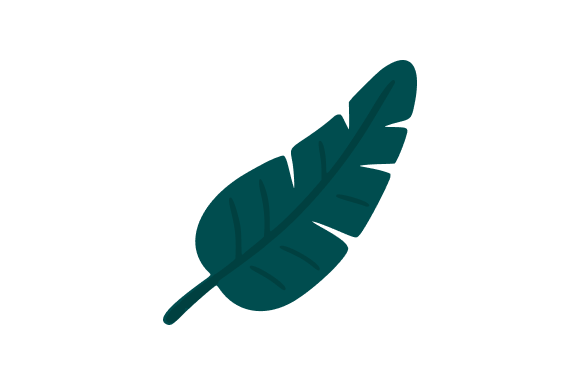 Tropical Leaf Cartoon Flat