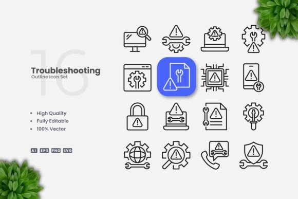Troubleshooting Outline Icons